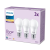 Philips 3 db LED-es izzókészlet E27 A65 13W = 100W 1521lm 2700K Meleg 150° PHILIPS