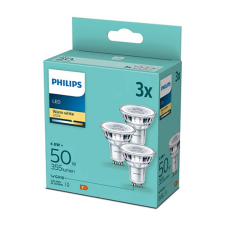 Philips 3PAK LED izzó GU10 4.6W = 50W 355lm 2700K Meleg 36° PHILIPS izzó