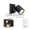 Philips 53090/30/P6 Runner Hue LED spot lámpa falon kívüli fekete 1x5.5W 2200-6500K 350lm GU10 15000h A++ -> E IP20