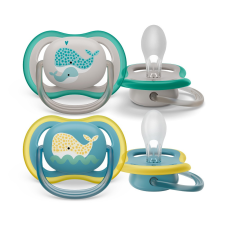 Philips Avent Játszócumi Ultra air mintás 18hó+ (bálna) 2db cumi