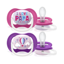 Philips AVENT SCF080/04 Ultra air játszócumi Text 6-18hó, lányos (2 db) cumi