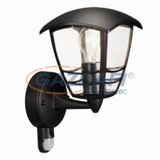 Philips Creek 153883016 mozgásérzékelő fali lámpa , 1x60W 230V E27, fekete kültéri világítás