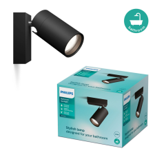 Philips Fali lámpa GU10 IP44 fekete Kosipo Philips világítás