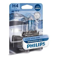 Philips H4 12V WhiteVision ultra 1ks autóalkatrész