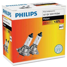 Philips H7 Vision, 55W, foglalat PX26d, 2 db (12972PRC2) autóalkatrész