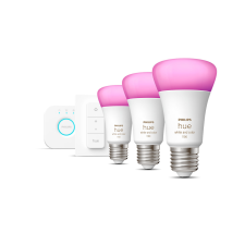 Philips Hue White and colour ambience 8719514291355 intelligens fényerő szabályozás Intelligens világítás készlet Bluetooth/Zigbee Fehér 11 W (8719514291355) izzó