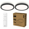 Philips Lampa Sufitowa Plafon LED 24W 2400lm 4000/6500/2700K CCT Czarna + Pilot AIO Philips 2 szt.