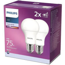 Philips LED 10-75W, E27 4000K, 2 db izzó