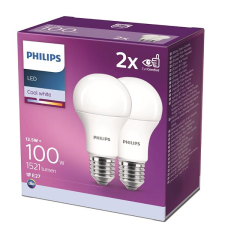 Philips LED 12,5-100W, E27 4000K, 2 db világítás