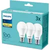 Philips LED 13-100W, E27 2700K, 3 darab