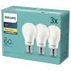 Philips LED 8-60W, E27, 2700K, 3 db