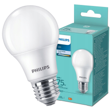 Philips LED izzó E27 A60 10W = 75W 1055lm 4000K Semleges Milky PHILIPS izzó