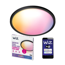 Philips LED mennyezeti lámpa, felületre szerelt 22W CCT + RGB fekete SMART WiFi WiZ világítás