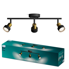 Philips Mennyezeti lámpa reflektor 3x GU10 cső fekete-réz Philips világítás