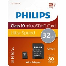 Philips micro sdhc memóriakártya 32gb class 10 uhs-i u1 adapter memóriakártya