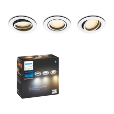 Philips Süllyesztett LED Milliskin 3x 5W CCT kerek mozgatható fehér PHILIPS HUE Bluetooth világítás