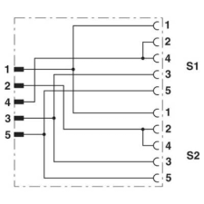 Phoenix Contact 1514016 Érzékelő-/működtető elosztó és adapter Pólusszám: 4 5 db (1514016) villanyszerelés