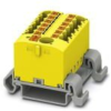 Phoenix Contact GmbH &amp; Co. KG Elosztóblokk PTFIX 6/12X2,5-NS35A YE, 0,5-10mm2, 41/24 A 690 V NS 35/7,5, NS 35/15, rugós csatlakozás, 3273226