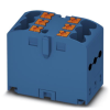 Phoenix Contact GmbH &amp; Co. KG Elosztóblokk PTFIX 6X2,5 BU, 0,14-4mm2, 24 A 450 V NS 35/7,5, NS 35/15, rugós csatlakozás, 3273266