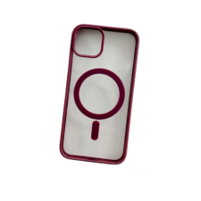 Phoner Hybrid Mag Apple iPhone 11 MagSafe Tok - Burgundi vörös/Átlátszó tok és táska