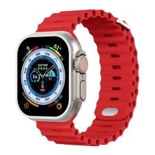 Phoner River Apple Watch 41/40/38 mm szilikon szíj, piros okosóra kellék
