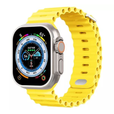 Phoner River Apple Watch 41/40/38 mm szilikon szíj sárga (72495) (PH72495) okosóra kellék