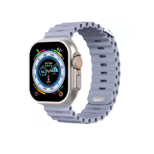 Phoner River Apple Watch S1/S2/S3/S4/S5/S6/S7/S8/S9/SE Lyukacsos Szilikon Szíj 38/40/41mm - Levendulaszürke (72496) okosóra kellék