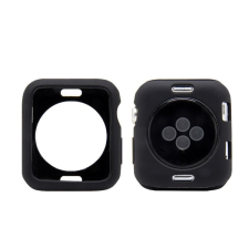 Phoner Simple Apple Watch szilikon tok, 41mm, fekete okosóra kellék