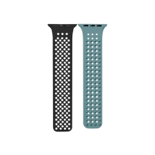Phoner Spike Apple Watch szilikon szíj 38/40/41mm fekete/zöld (72544) (PH72544) okosóra kellék