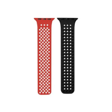  Phoner Spike Apple Watch szilikon szíj, 38/40/41mm, piros/fekete okosóra kellék
