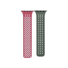 Phoner Spike Apple Watch szilikon szíj 38/40/41mm rószaszín/zöld (72547) okosóra kellék
