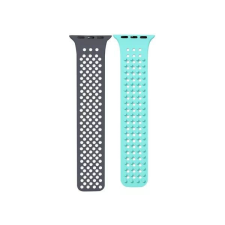 Phoner Spike Apple Watch szilikon szíj 38/40/41mm szürke/kék (72541) okosóra kellék