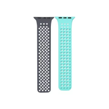 Phoner Spike Apple Watch szilikon szíj 38/40/41mm szürke/kék (72541) (PH72541) okosóra kellék