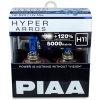 PIAA Hyper Arros 5000K H11 + 120% ragyogó fehér fény, 5000K színhőmérséklet, 2 db