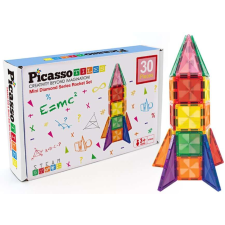 Picasso csempe mágneskészlet 30 db-os mini kocka PICPTM30 022884 mágneses építőjáték