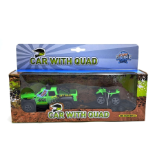 Pick up játékautó quad szállítóval autópálya és játékautó