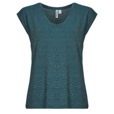 Pieces Rövid ujjú pólók PCBILLO TEE LUREX STRIPES Kék EU XL