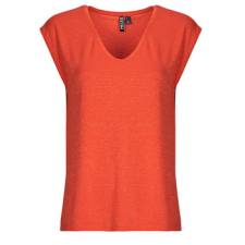 Pieces Rövid ujjú pólók PCBILLO TEE LUREX STRIPES Piros EU XS női póló