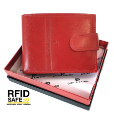 Pierre Cardin RF védett, kis nyelves piros pénztárca PC21255