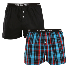 Pietro Filipi 2PACK férfi bő szárú boxeralsók Pietro Filipi többszínű (2TC002) XL férfi alsó