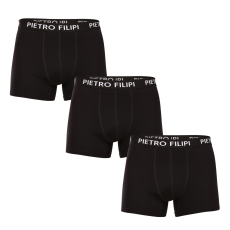 Pietro Filipi 3PACK Férfi boxeralsó Pietro Filipi fekete (3BCL002) L