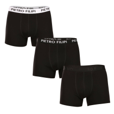Pietro Filipi 3PACK Férfi boxeralsó Pietro Filipi fekete (3BCL004) L