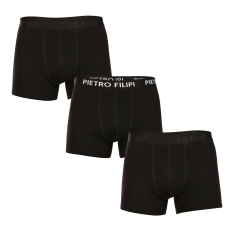 Pietro Filipi 3PACK Férfi boxeralsó Pietro Filipi fekete (3BCL005) XXL