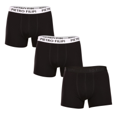 Pietro Filipi 3PACK Férfi boxeralsó Pietro Filipi fekete (3BCL007) M