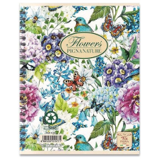 PIGNA Nature Flowers A4 spirálos, vonalas, mix motívum füzet