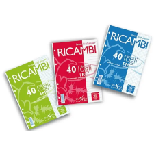 PIGNA Ricambi A5 40 lapos fehér kockás gyűrűs könyv betét gyűrűs kalendárium betétlap
