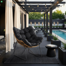  Pihenőfotel Fekete Színben. FIN bútor