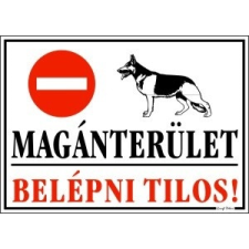PIKTOGRAM MAGÁNTERÜLET, BELÉPNI TILOS! FEHÉR naptár, kalendárium