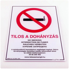Piktogram Tilos a dohányzás! többnyelvű fehér új információs címke