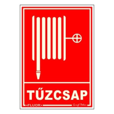 Piktogram Tűzcsap piros (FLUOR.) információs címke